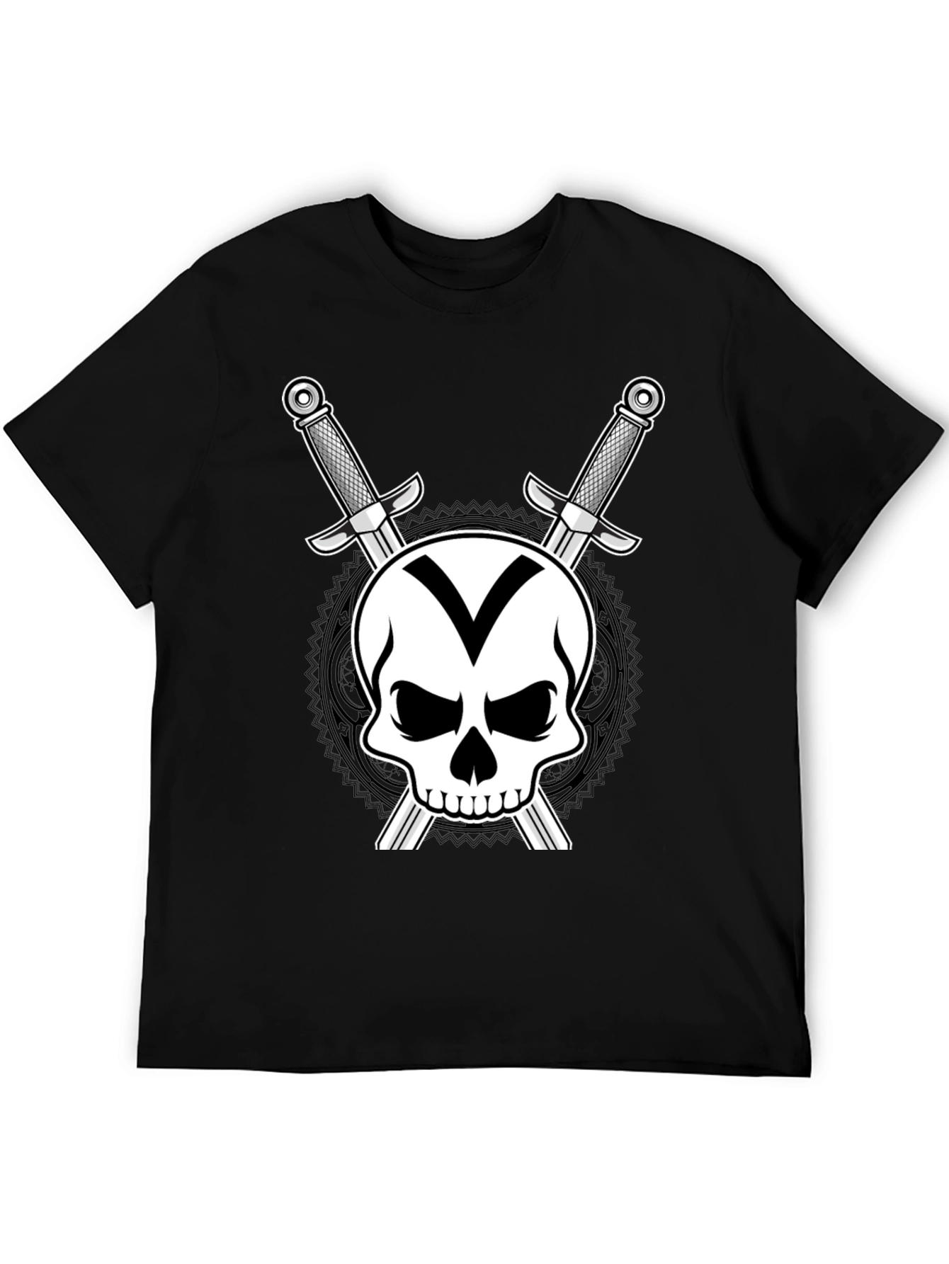 Skull & Swords Graphic T-Shirt - Black