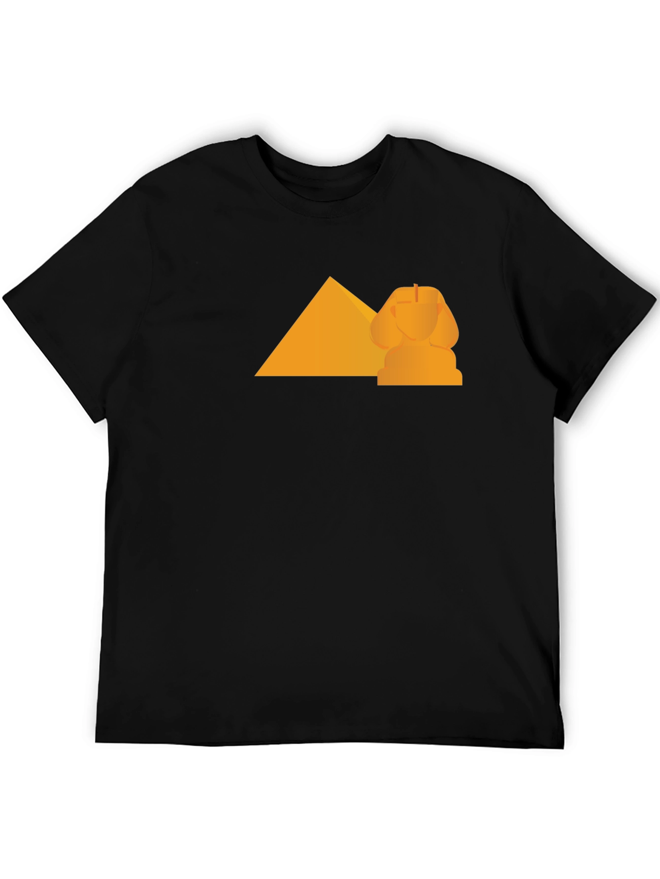 Egyptian Pyramid Sphinx Graphic Tee - Black