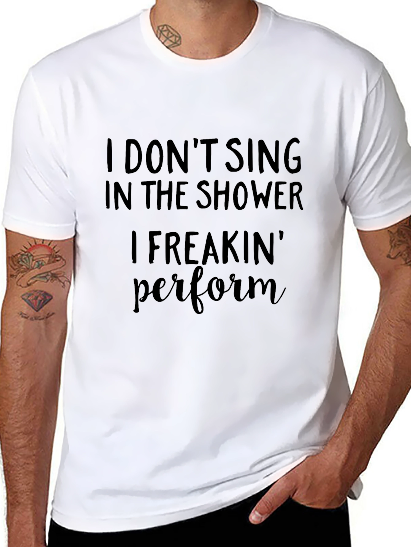 Funny I Perform Black T-Shirt