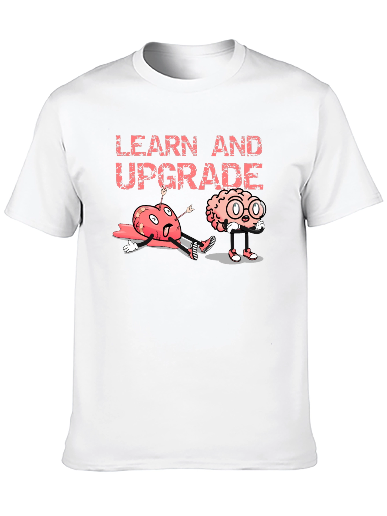 Learn and Upgrade Graphic Tee - Black Cotton T-Shirt