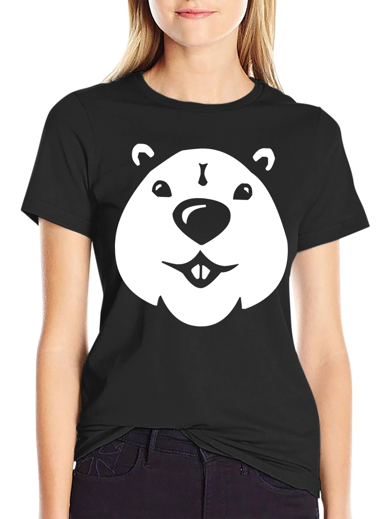 Funny Beaver Graphic T-Shirt - Casual Tee