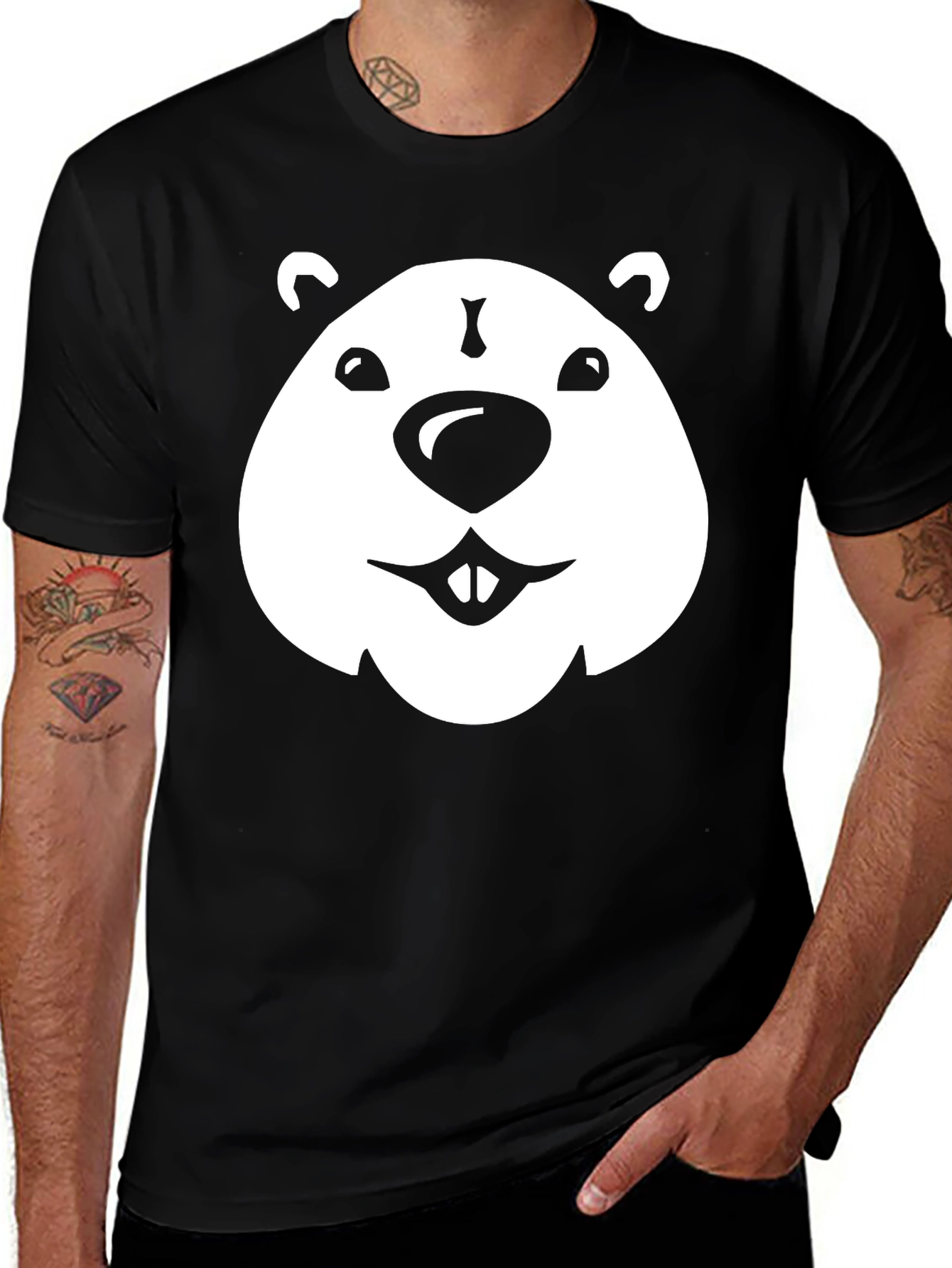 Funny Beaver Graphic T-Shirt - Casual Tee
