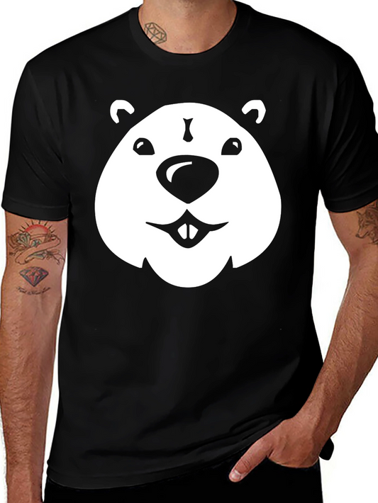 Funny Beaver Graphic T-Shirt - Casual Tee