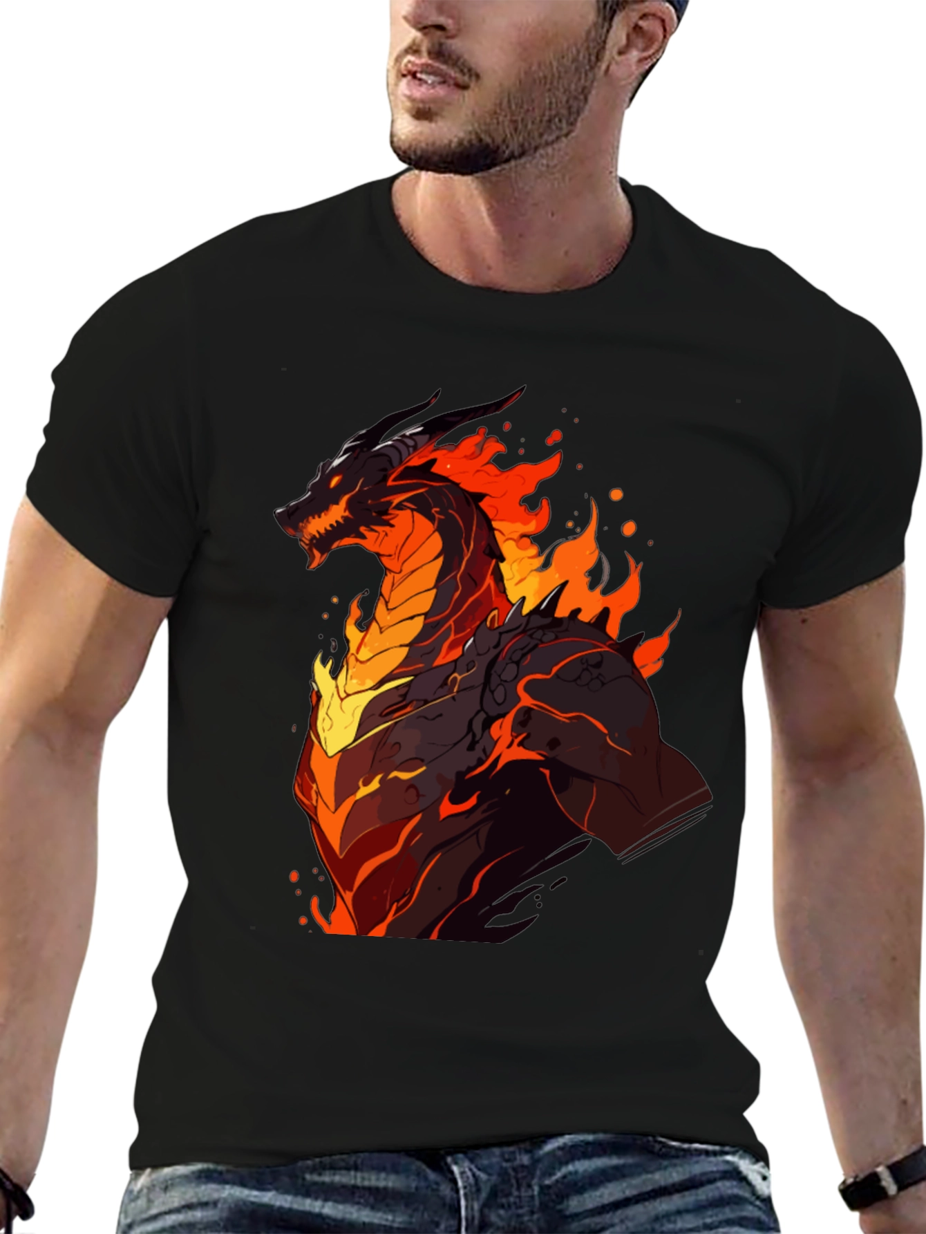 Fiery Dragon Graphic Tee - Unleash the Beast!