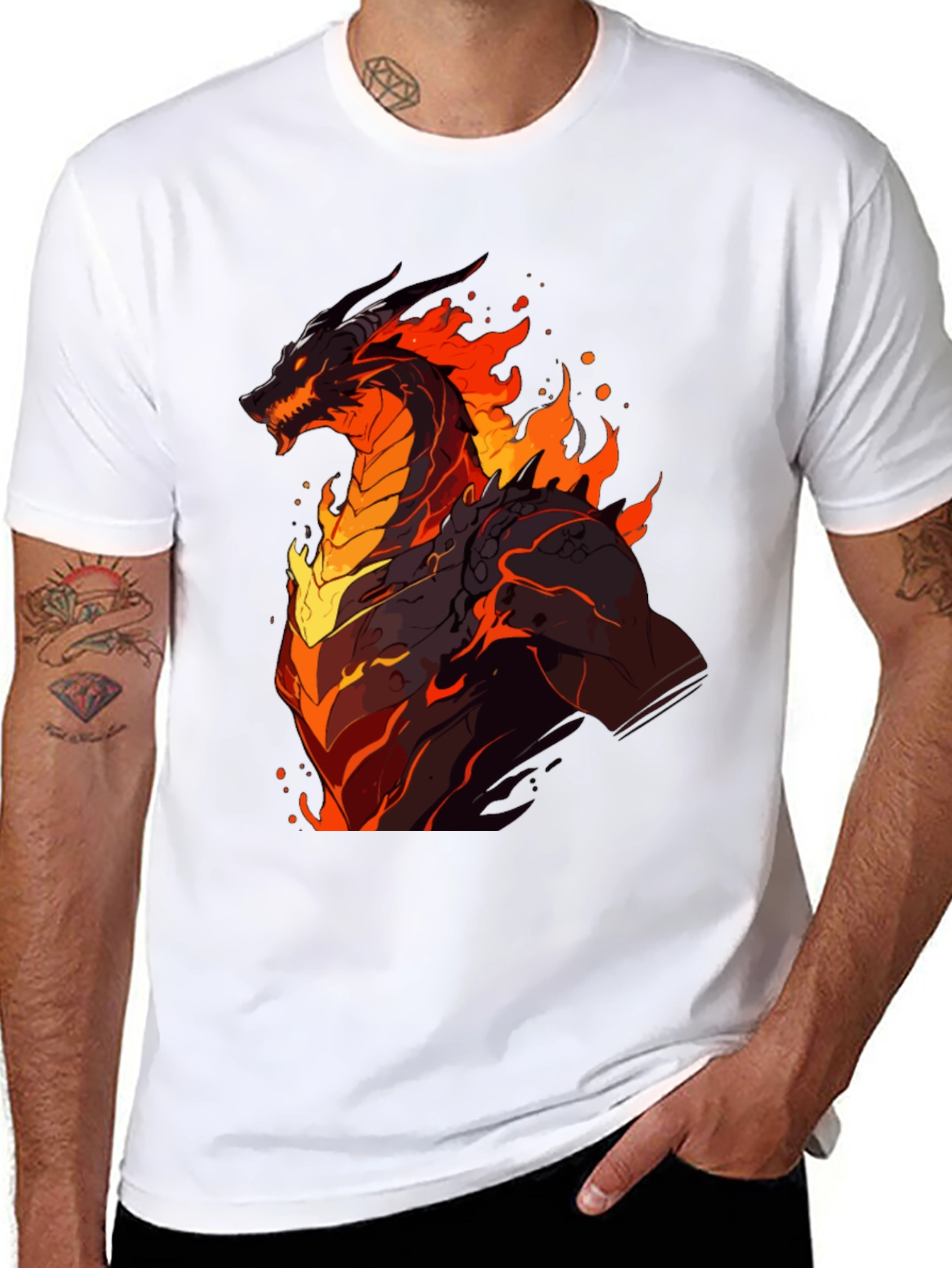 Fiery Dragon Graphic Tee - Unleash the Beast!