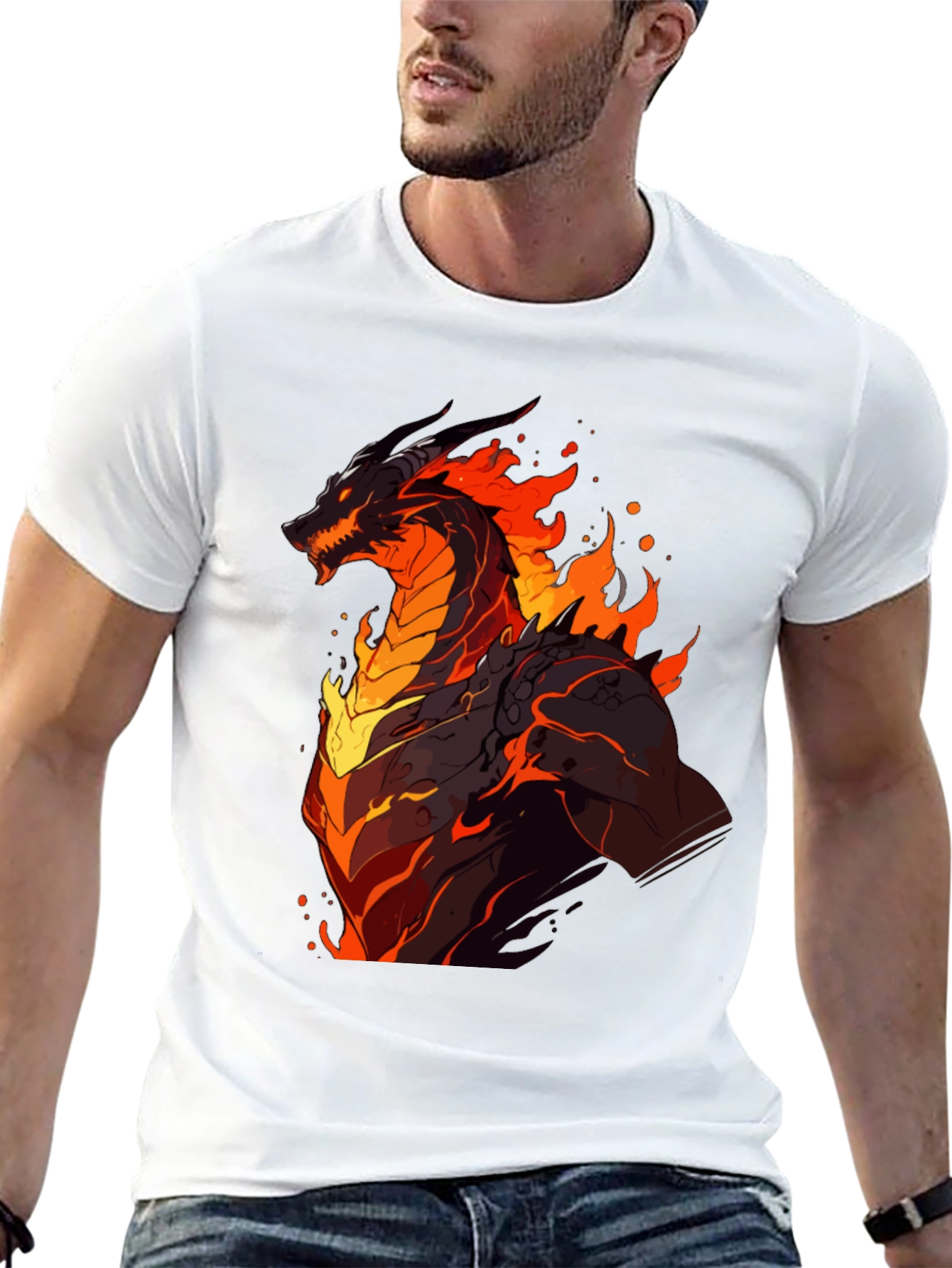 Fiery Dragon Graphic Tee - Unleash the Beast!