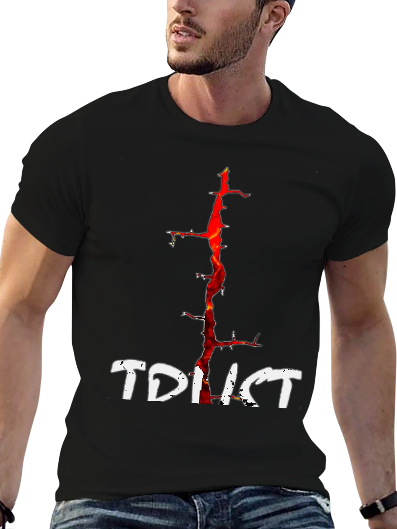 TDIST Graphic Tee - Black Cotton T-Shirt