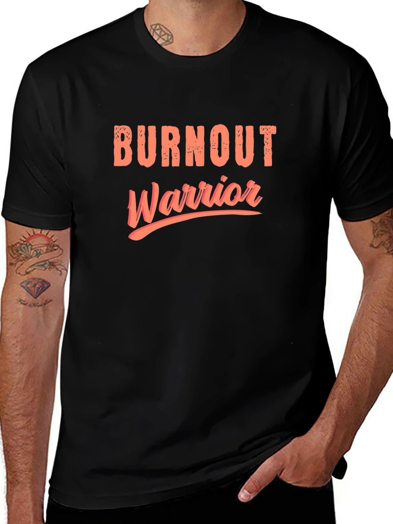 Burnout Warrior Graphic Tee - Black
