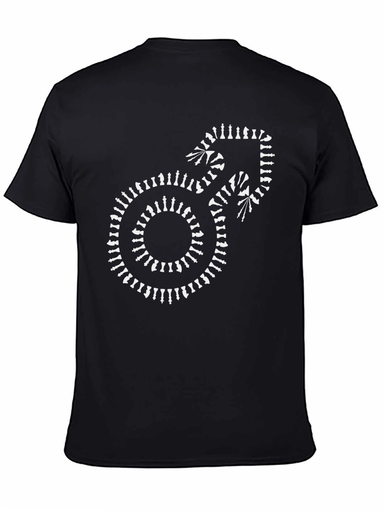 Chess Piece Male Symbol Graphic Tee - Black