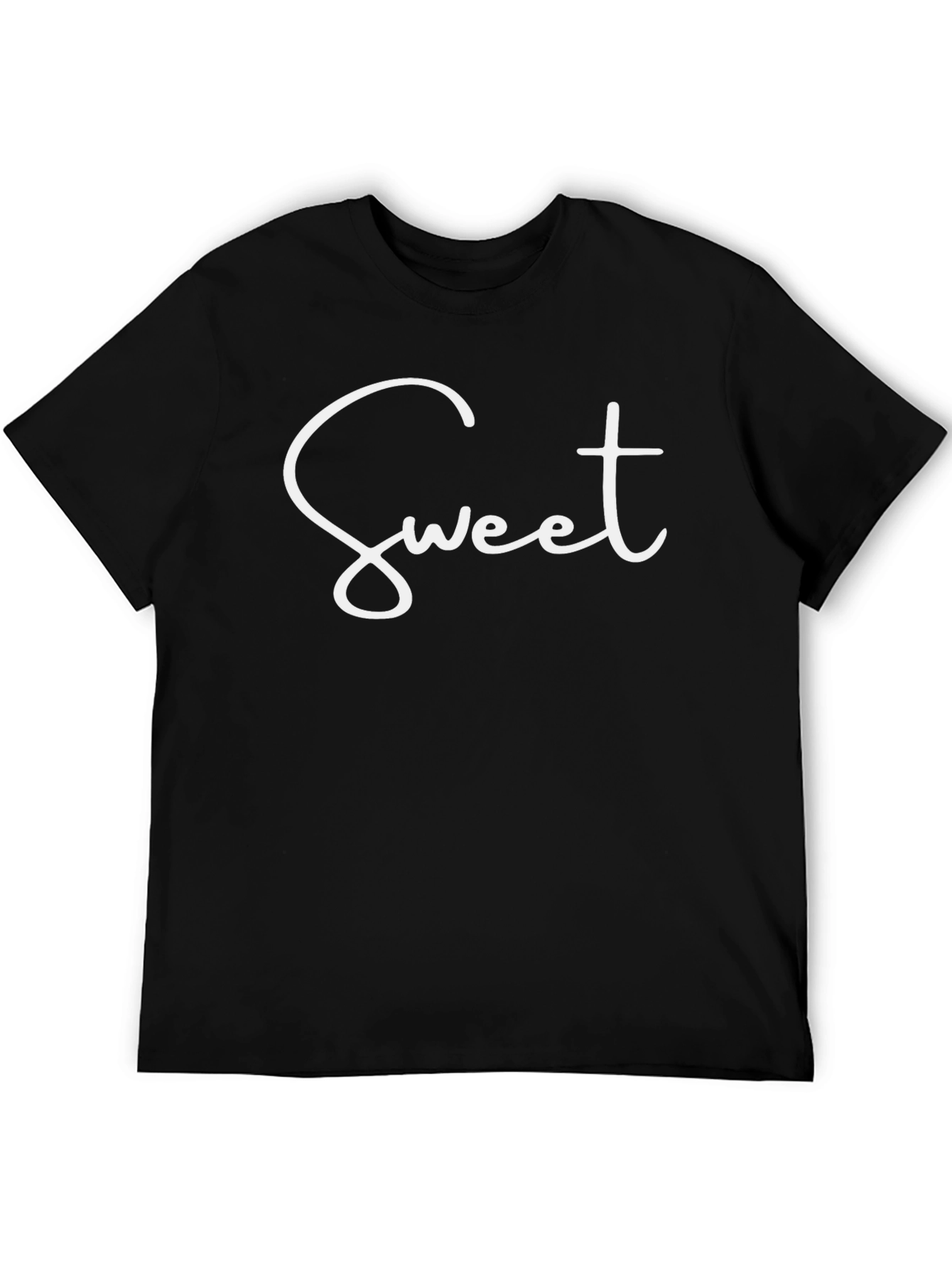 Sweet Graphic Tee - Stylish Black T-Shirt