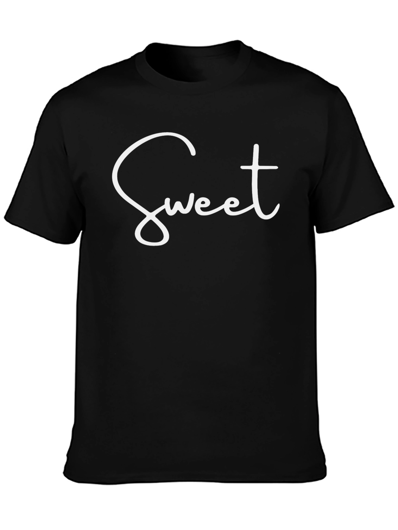Sweet Graphic Tee - Stylish Black T-Shirt