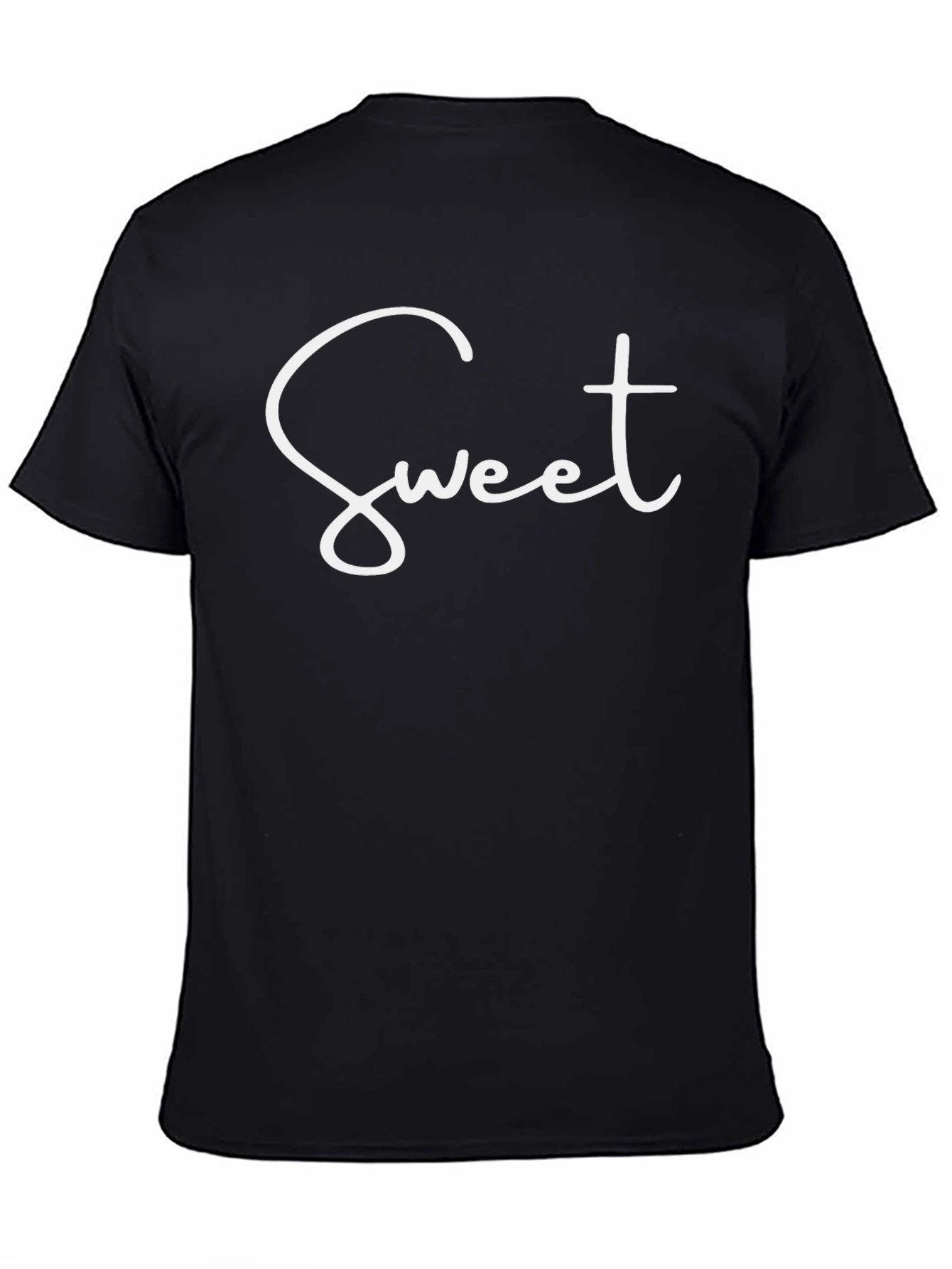 Sweet Graphic Tee - Stylish Black T-Shirt