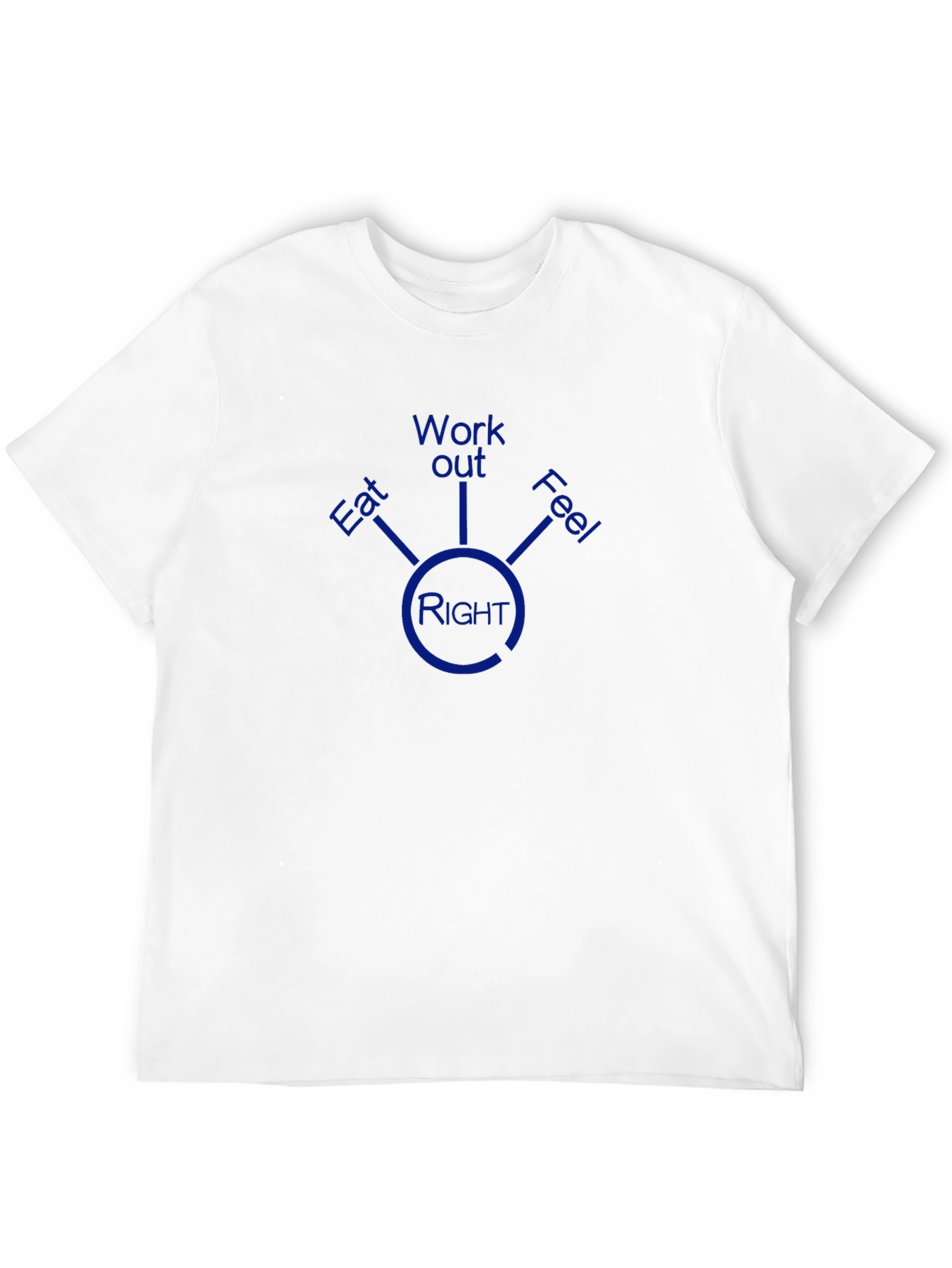 Eat Work Out Feel Right Black T-Shirt