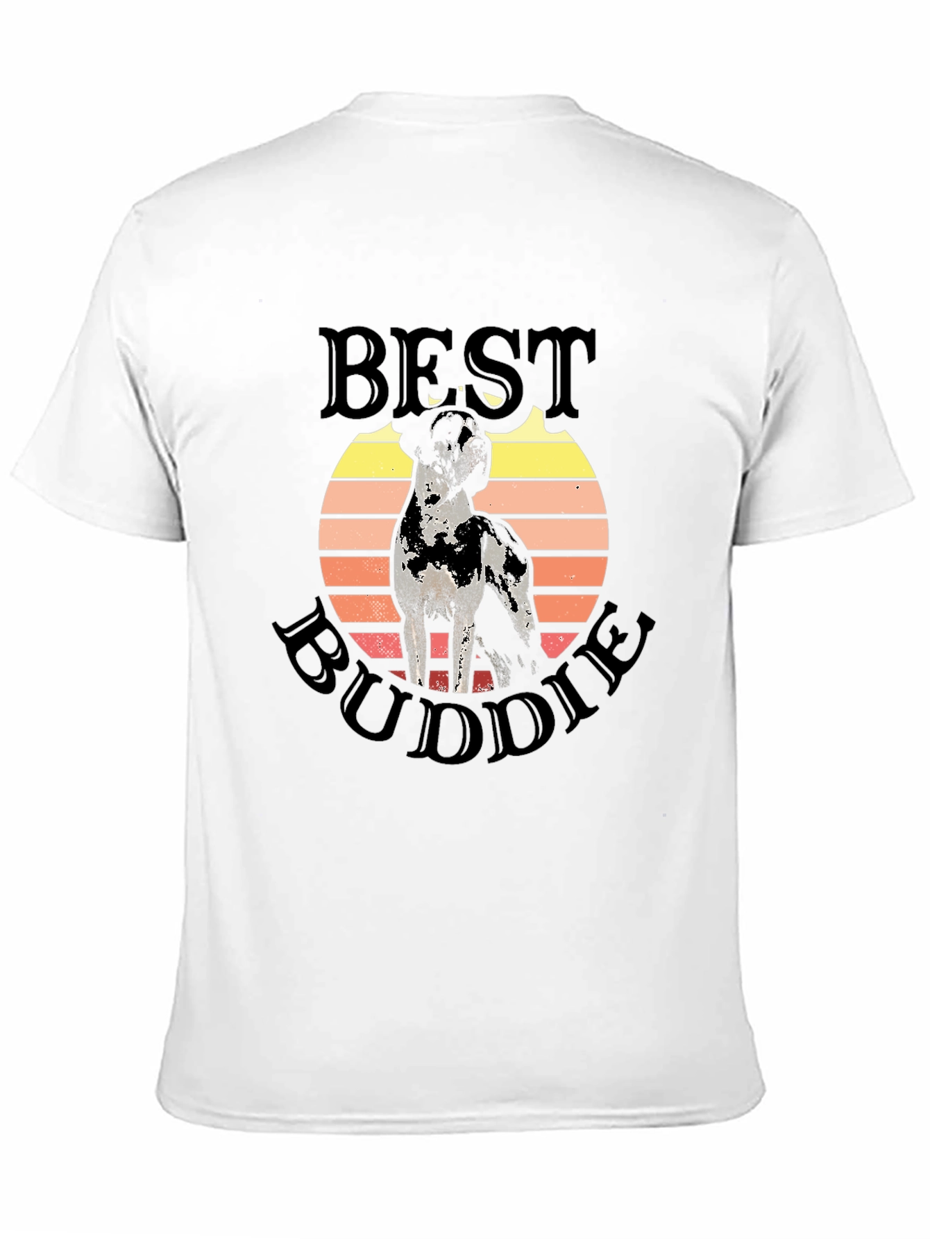 Best Buddie Dog Graphic Tee - Unisex Black T-Shirt