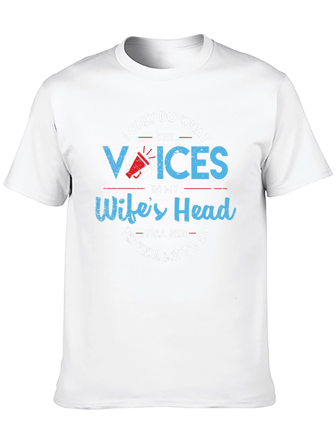 Husbands Wife Voices Novelty Graphic Tee