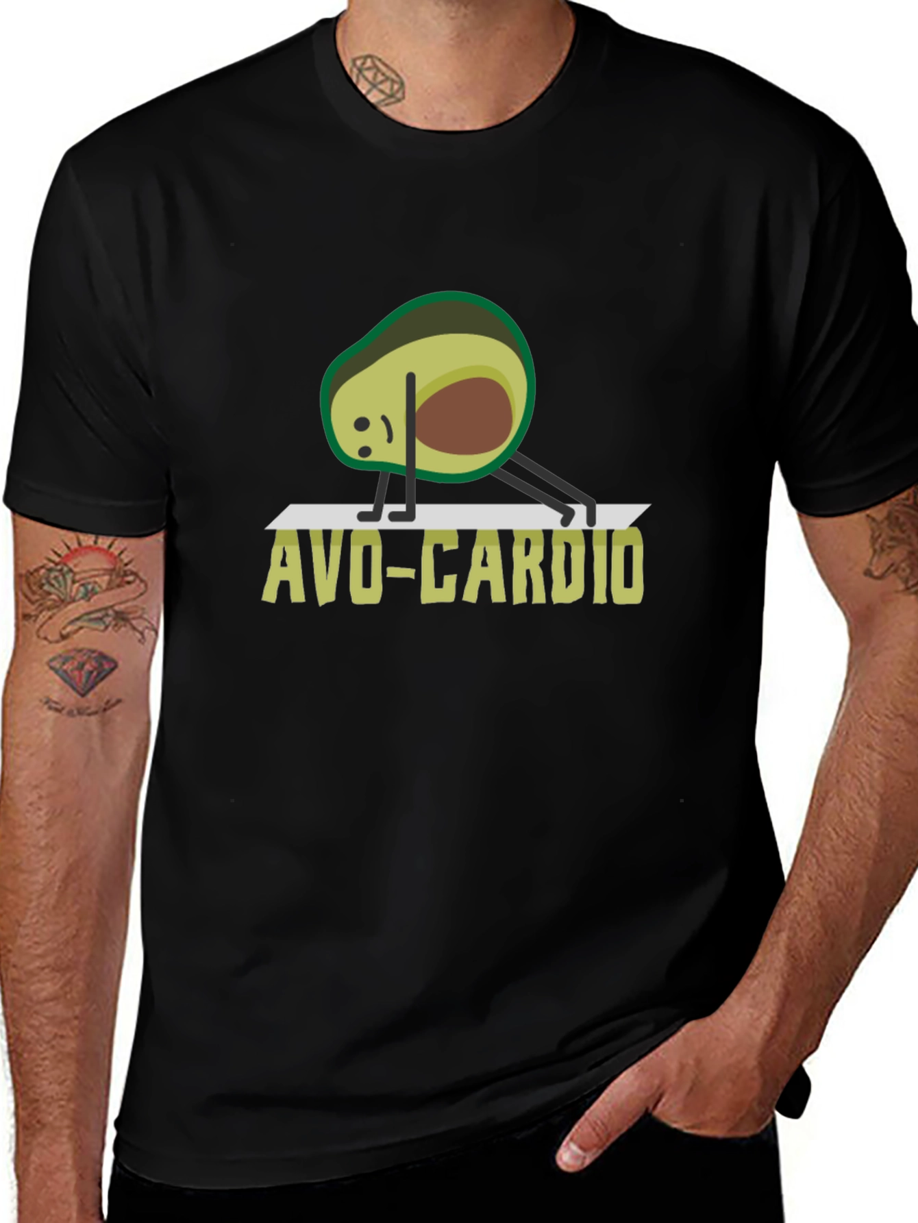 Avo-Cardio T-Shirt - Avocado Yoga Design