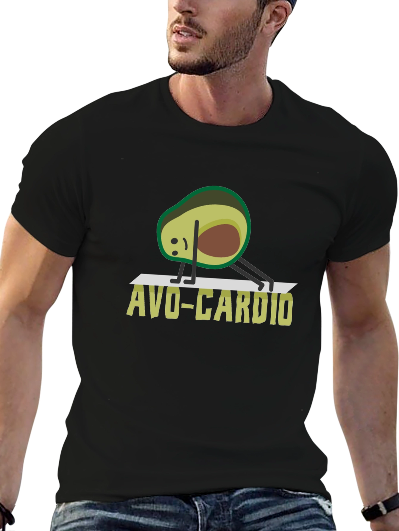 Avo-Cardio T-Shirt - Avocado Yoga Design