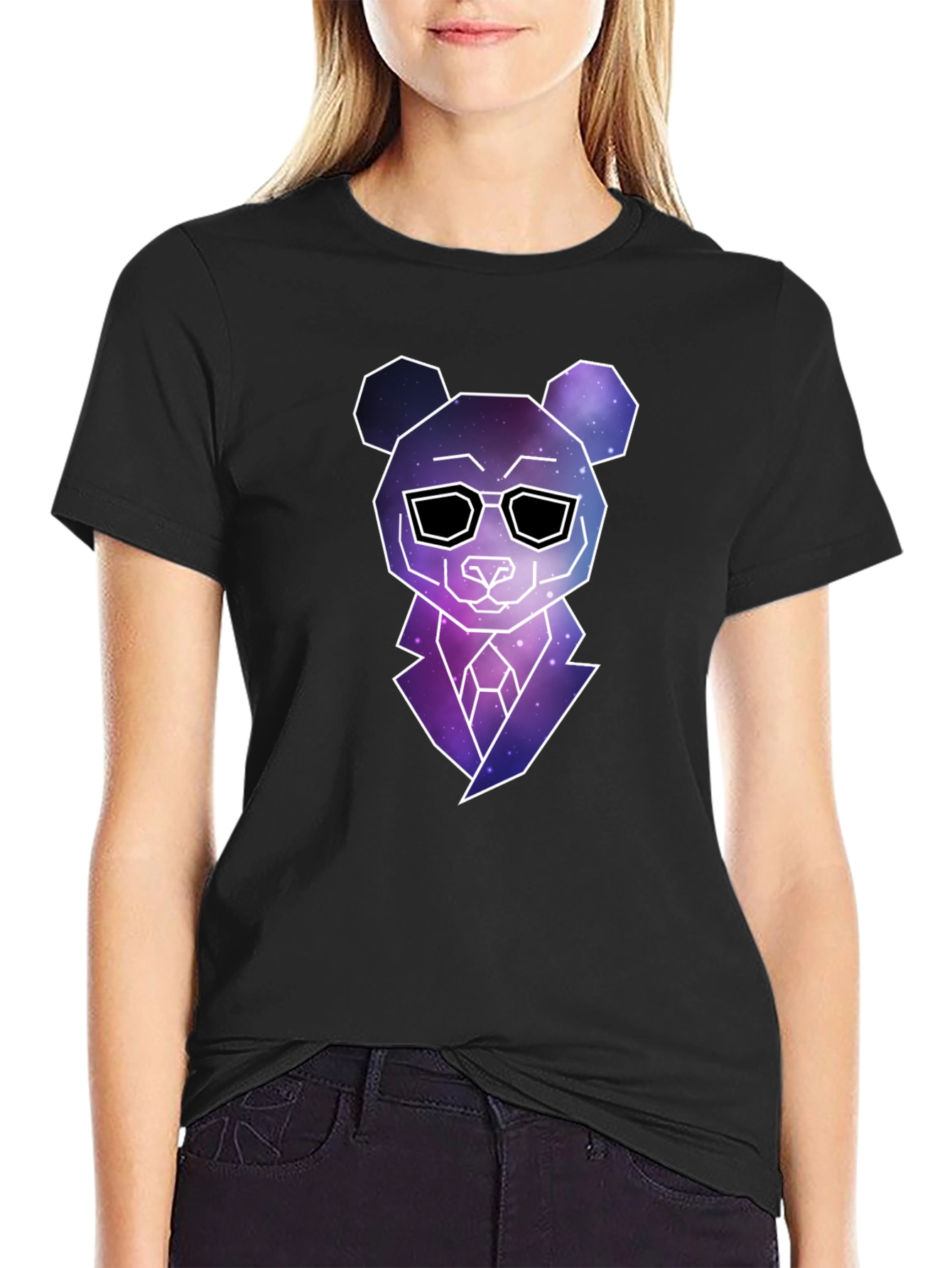 Galaxy Panda Graphic Tee - Mens Black T-Shirt