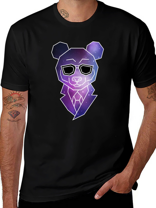 Galaxy Panda Graphic Tee - Mens Black T-Shirt