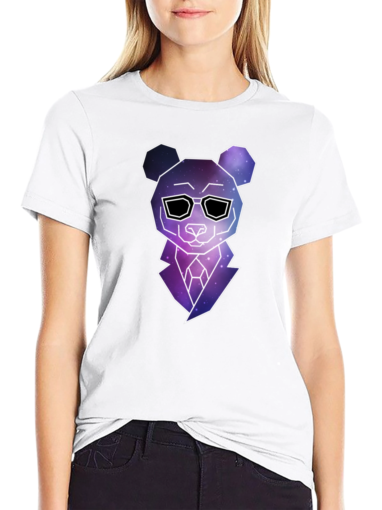 Galaxy Panda Graphic Tee - Mens Black T-Shirt