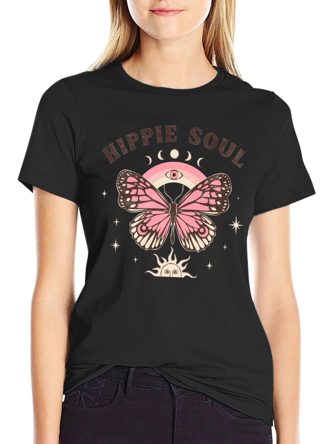 Hippie Soul Butterfly Graphic T-Shirt