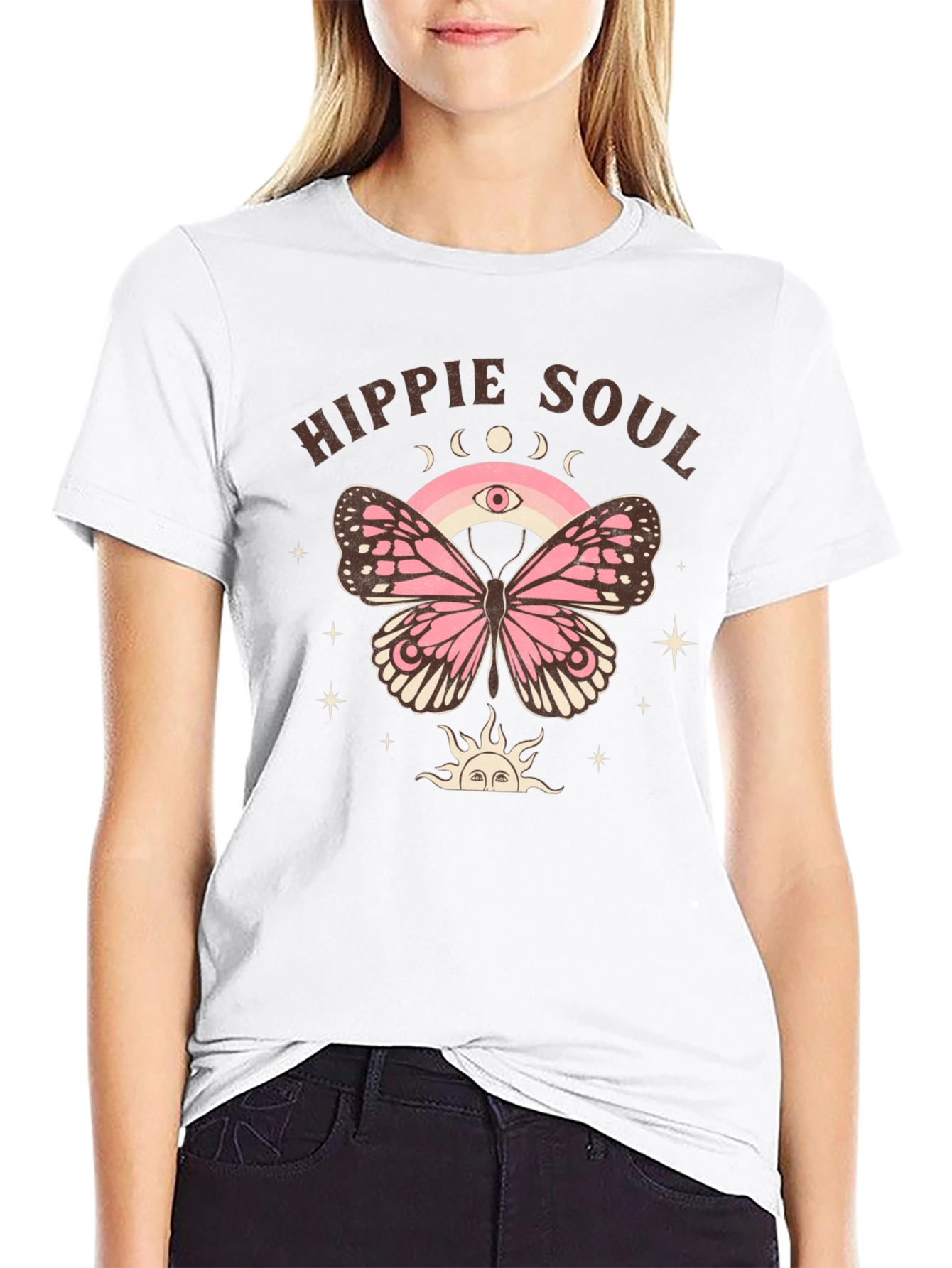 Hippie Soul Butterfly Graphic T-Shirt