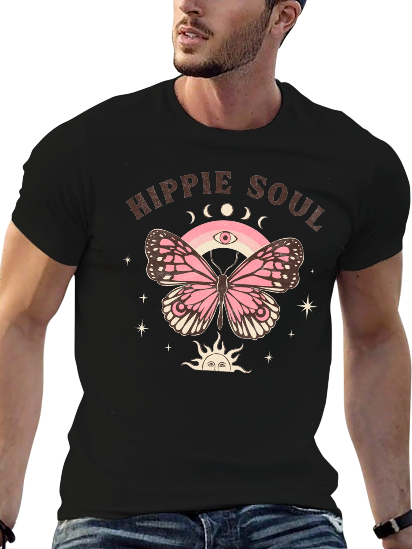 Hippie Soul Butterfly Graphic T-Shirt