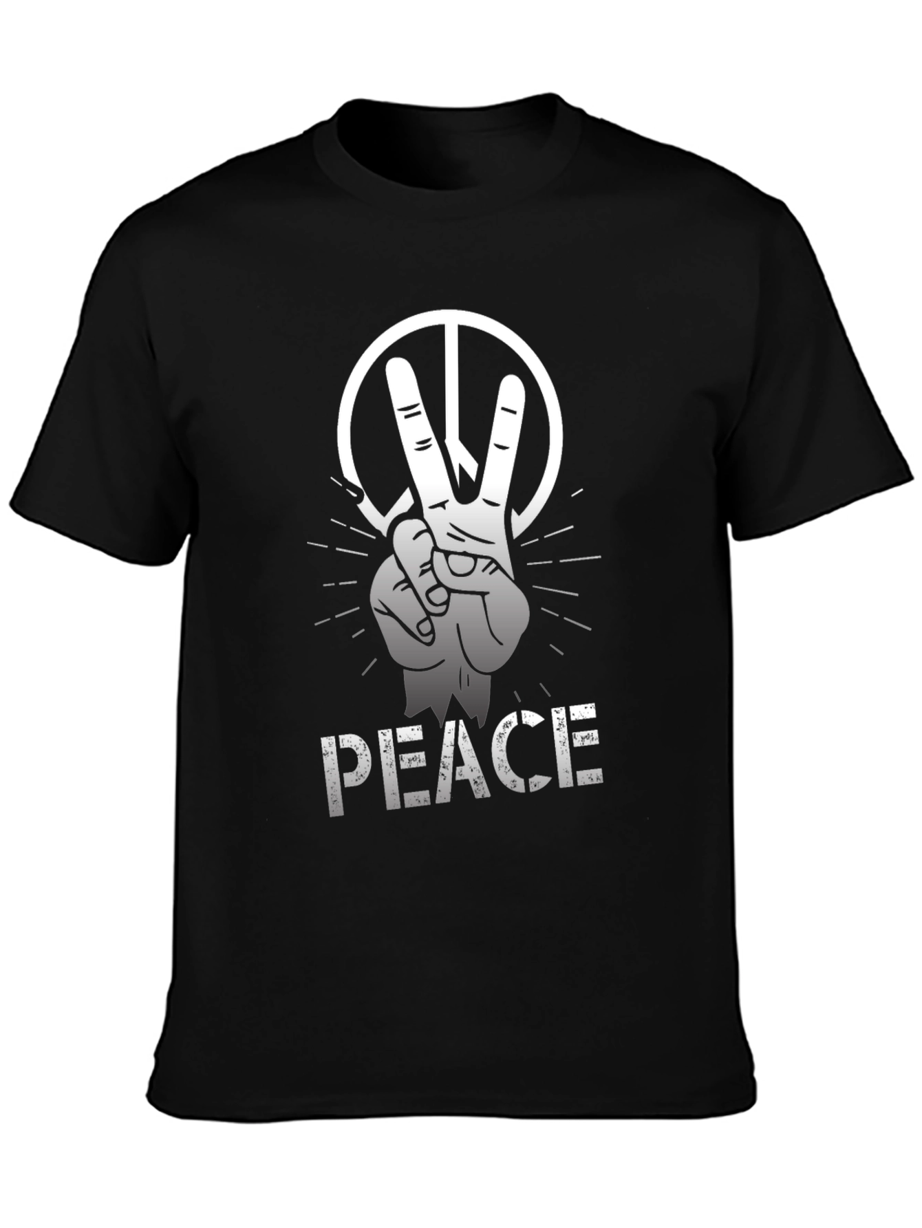 Peace Sign Graphic Tee - Soft Cotton Blend