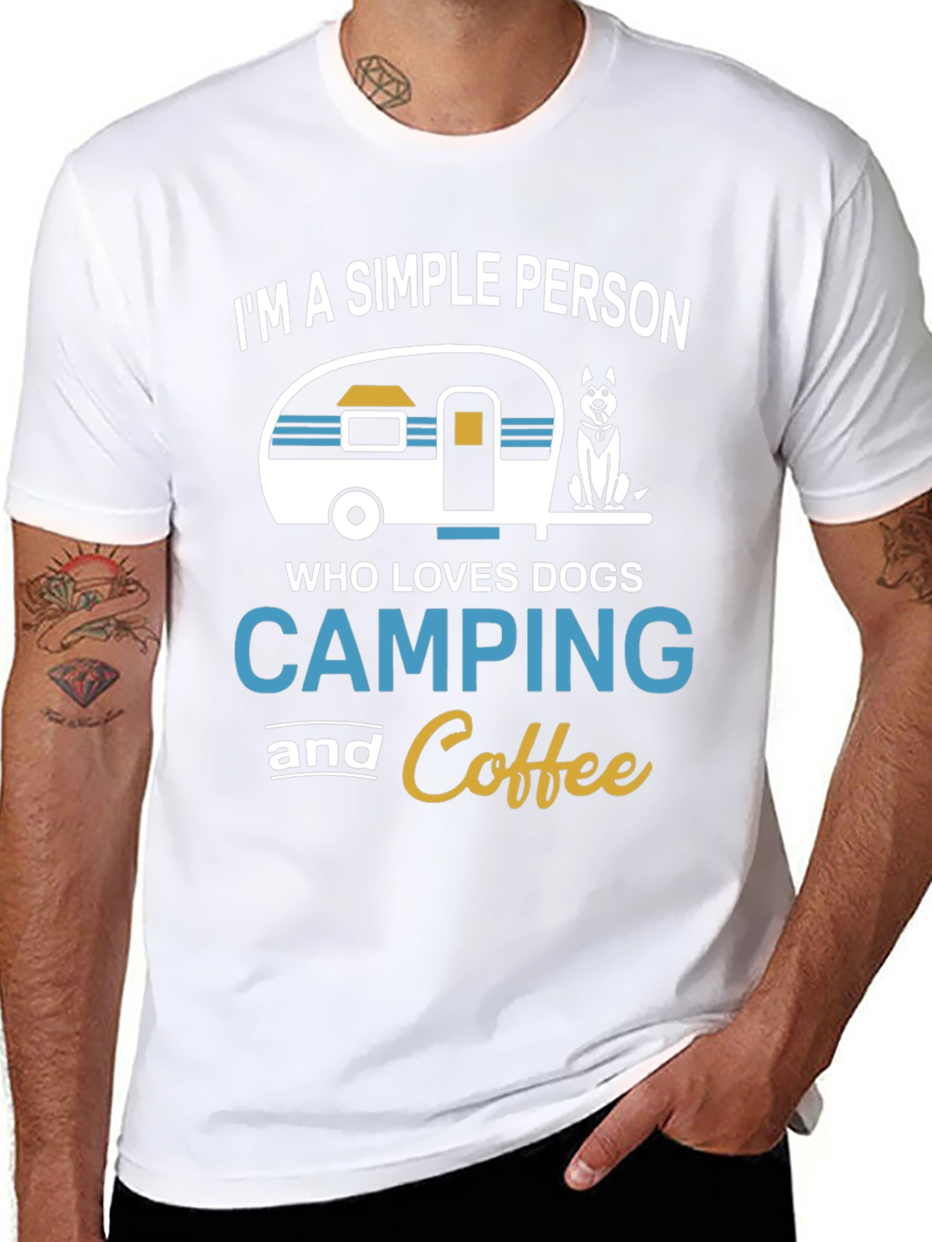 Camping Dogs and Coffee T-Shirt