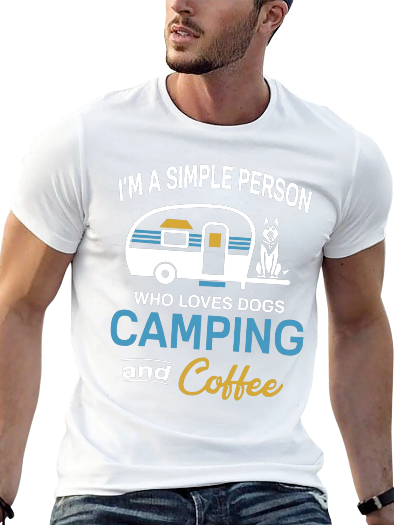 Camping Dogs and Coffee T-Shirt