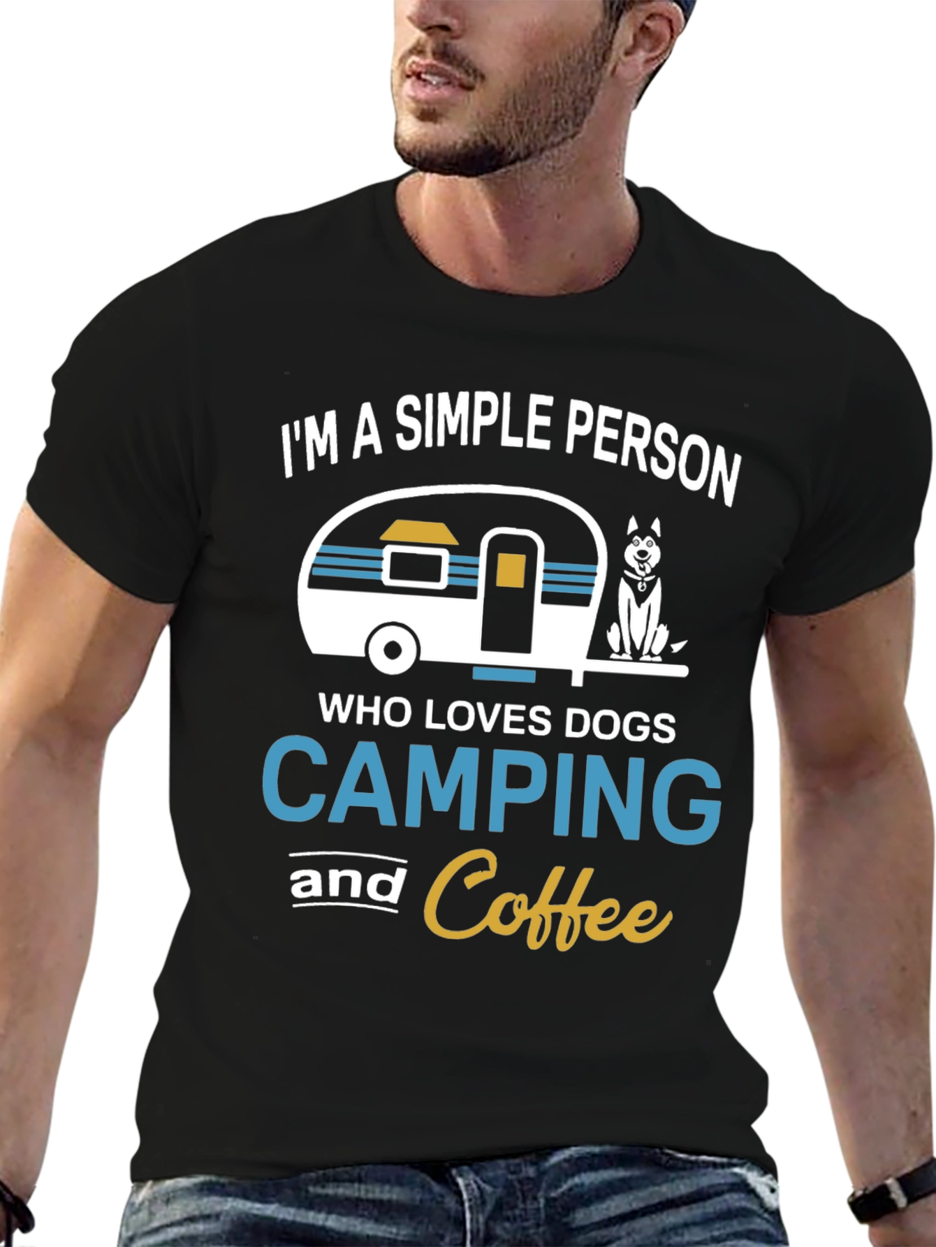 Camping Dogs and Coffee T-Shirt
