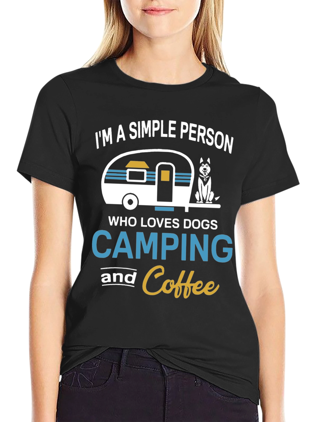Camping Dogs and Coffee T-Shirt