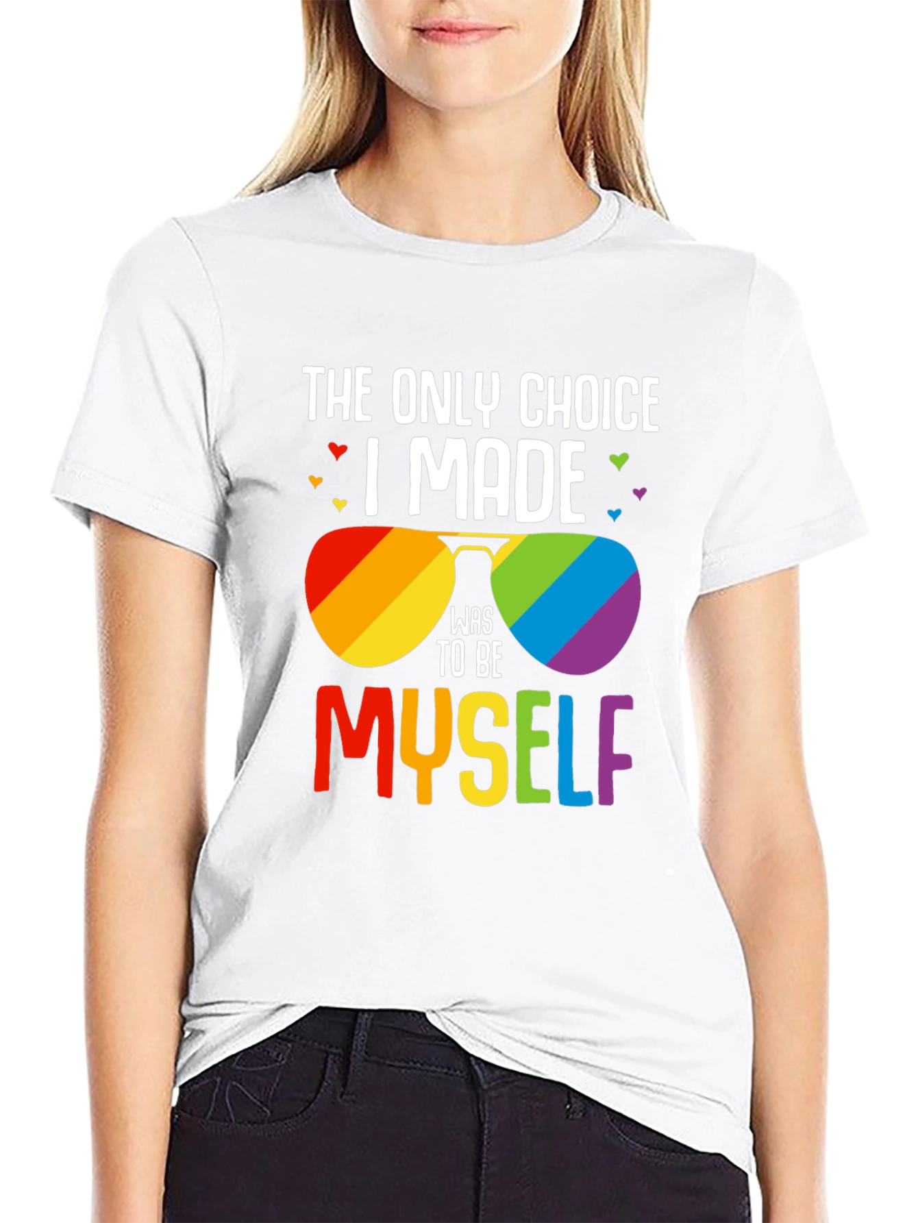 Pride Rainbow Sunglasses T-Shirt - Be Yourself