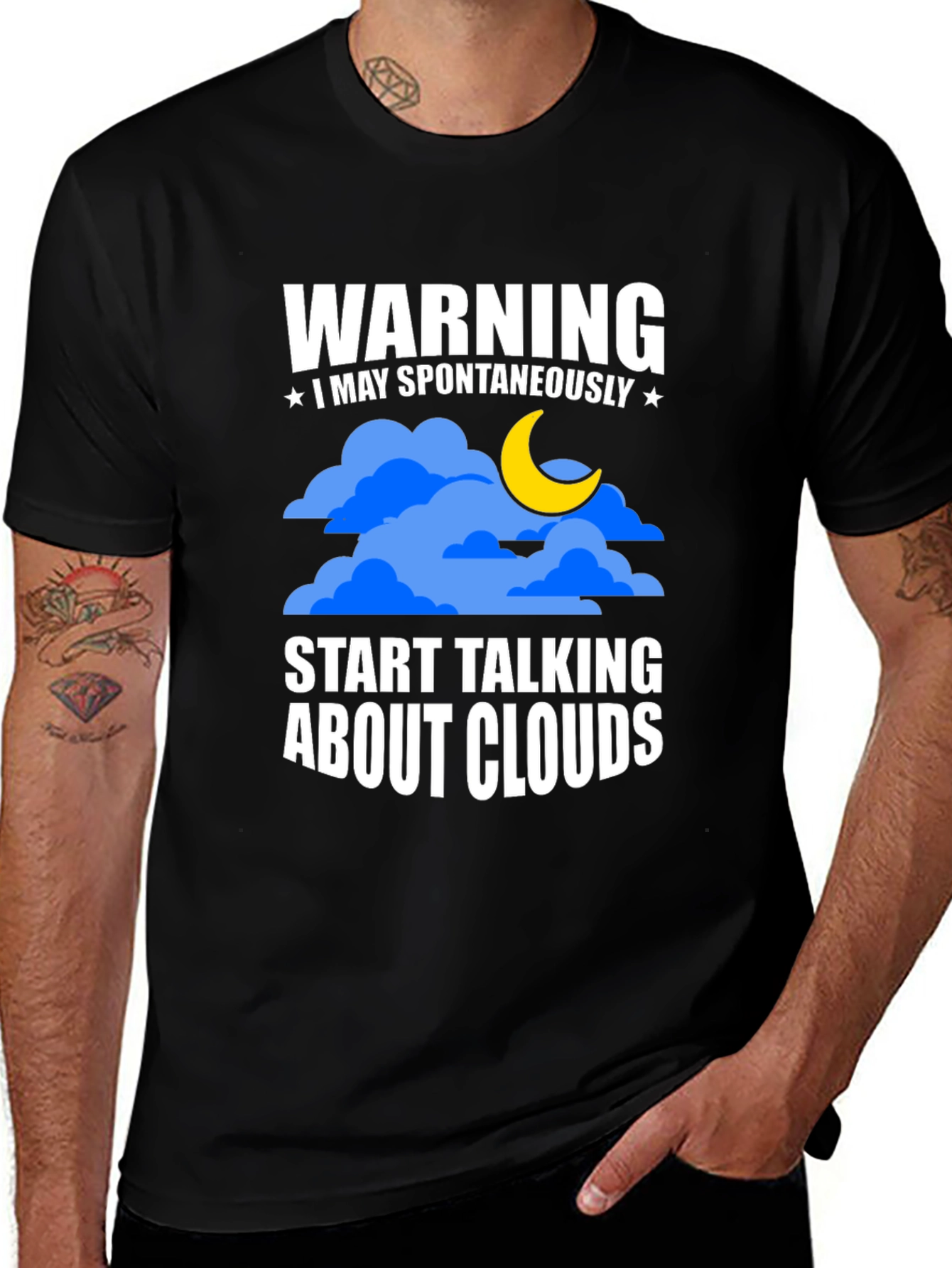 Warning: May Spontaneously Talk About Clouds - T-Shirt
