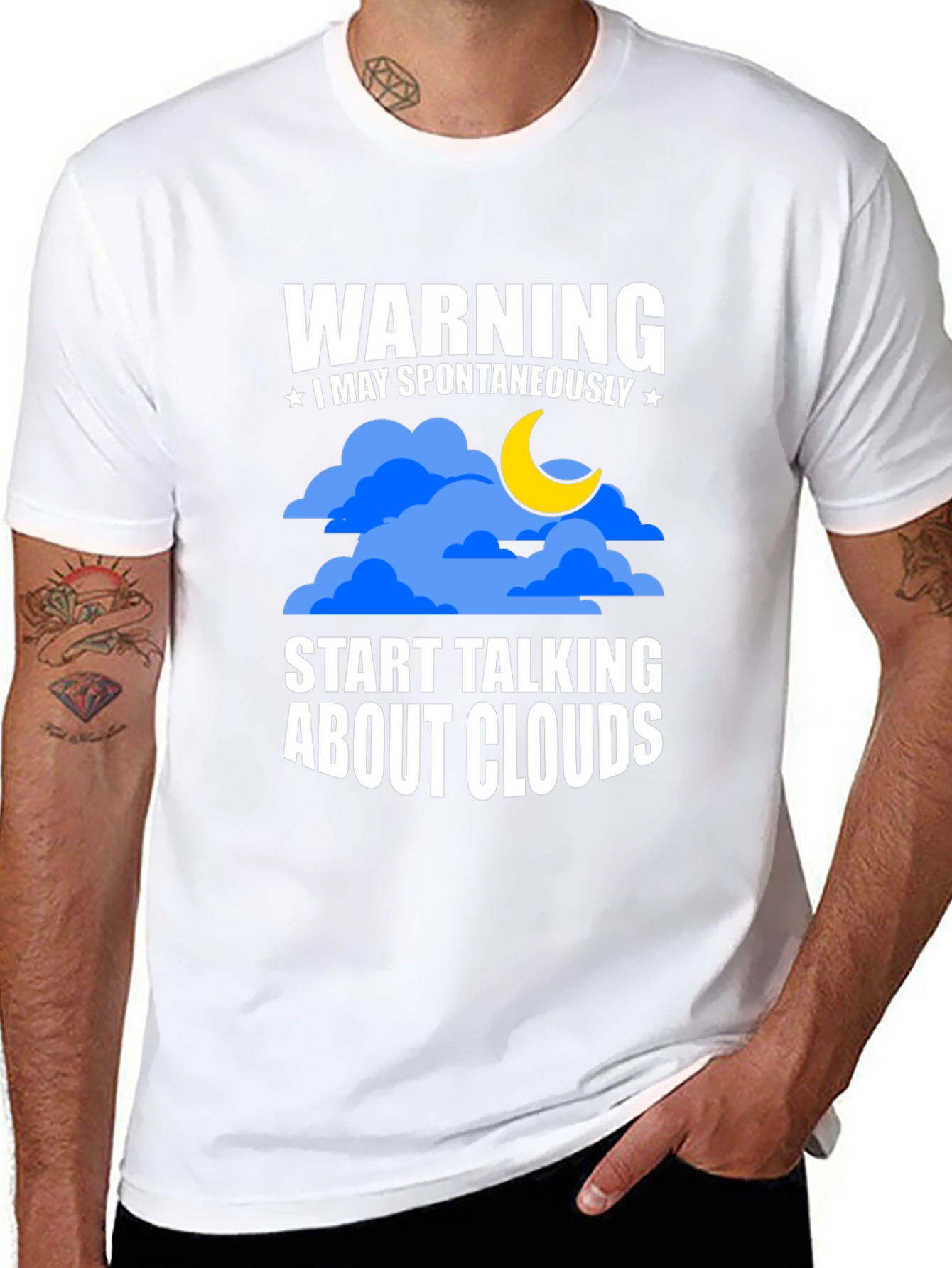 Warning: May Spontaneously Talk About Clouds - T-Shirt