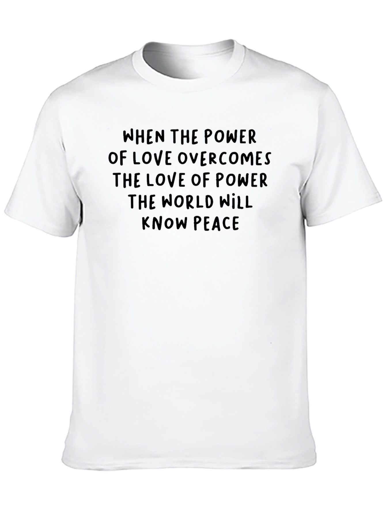 Love Over Power Graphic Tee - Inspiring Peace Slogan
