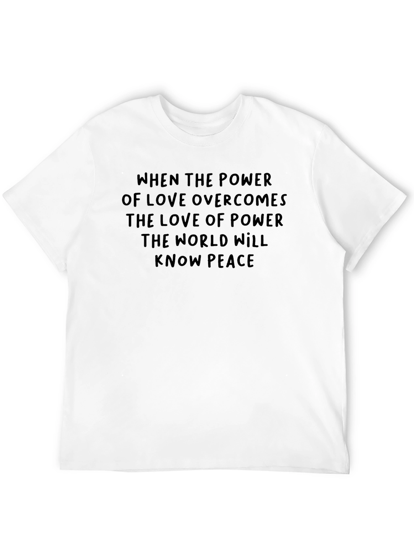 Love Over Power Graphic Tee - Inspiring Peace Slogan