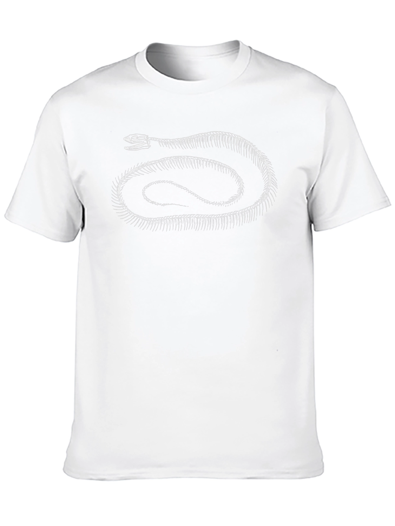 Snake Skeleton Graphic Print Black T-Shirt