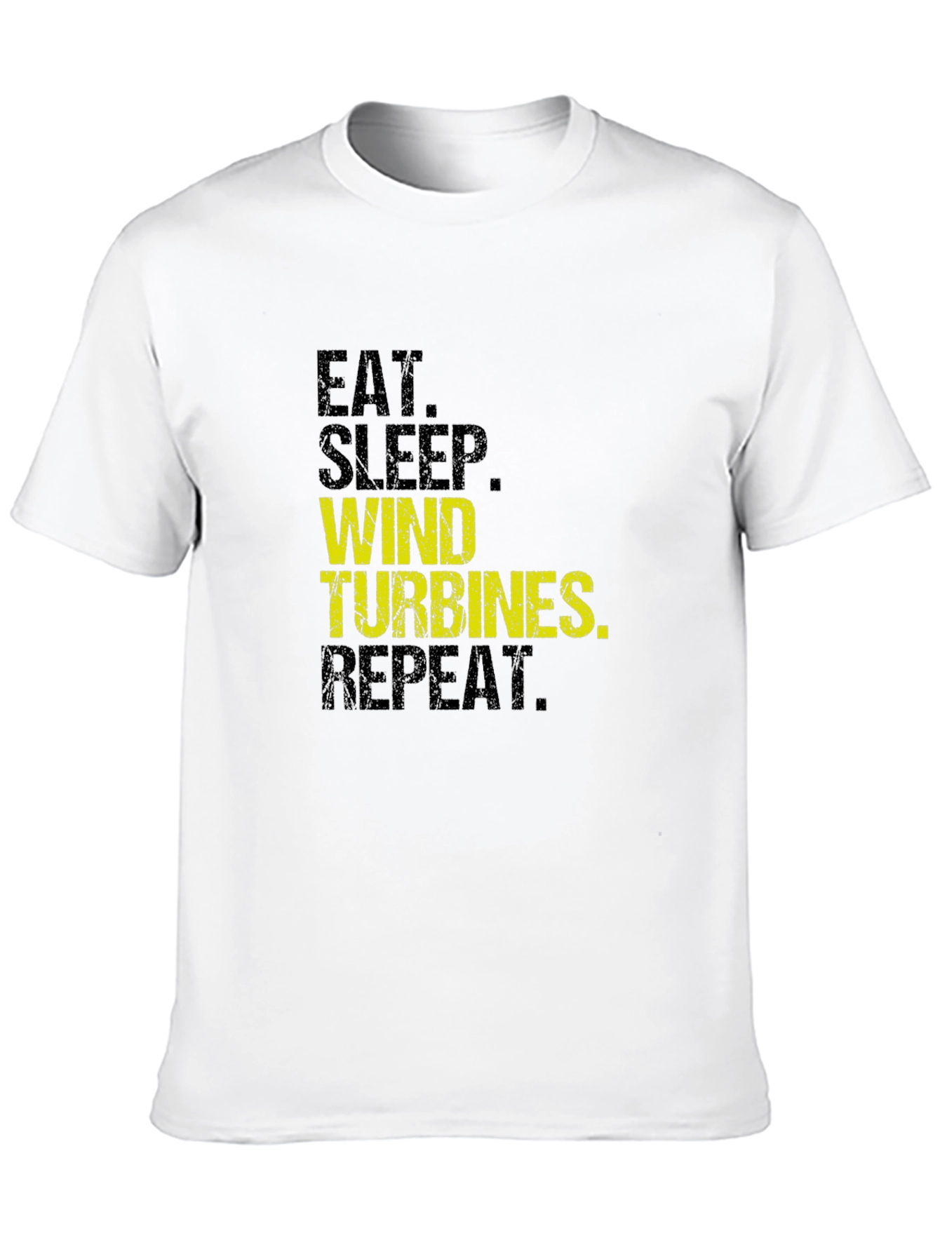 Eat Sleep Wind Turbines Repeat Black T-Shirt
