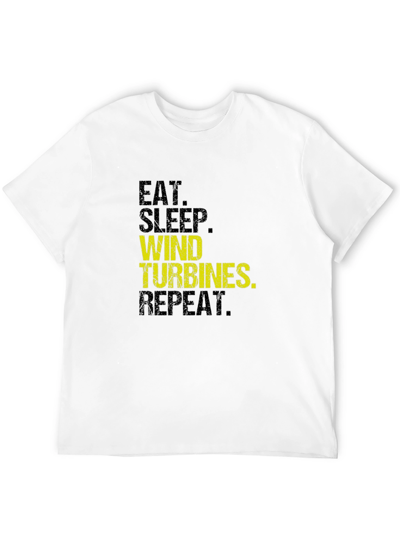 Eat Sleep Wind Turbines Repeat Black T-Shirt