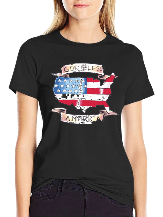 God Bless America USA Flag Patriotic T-Shirt