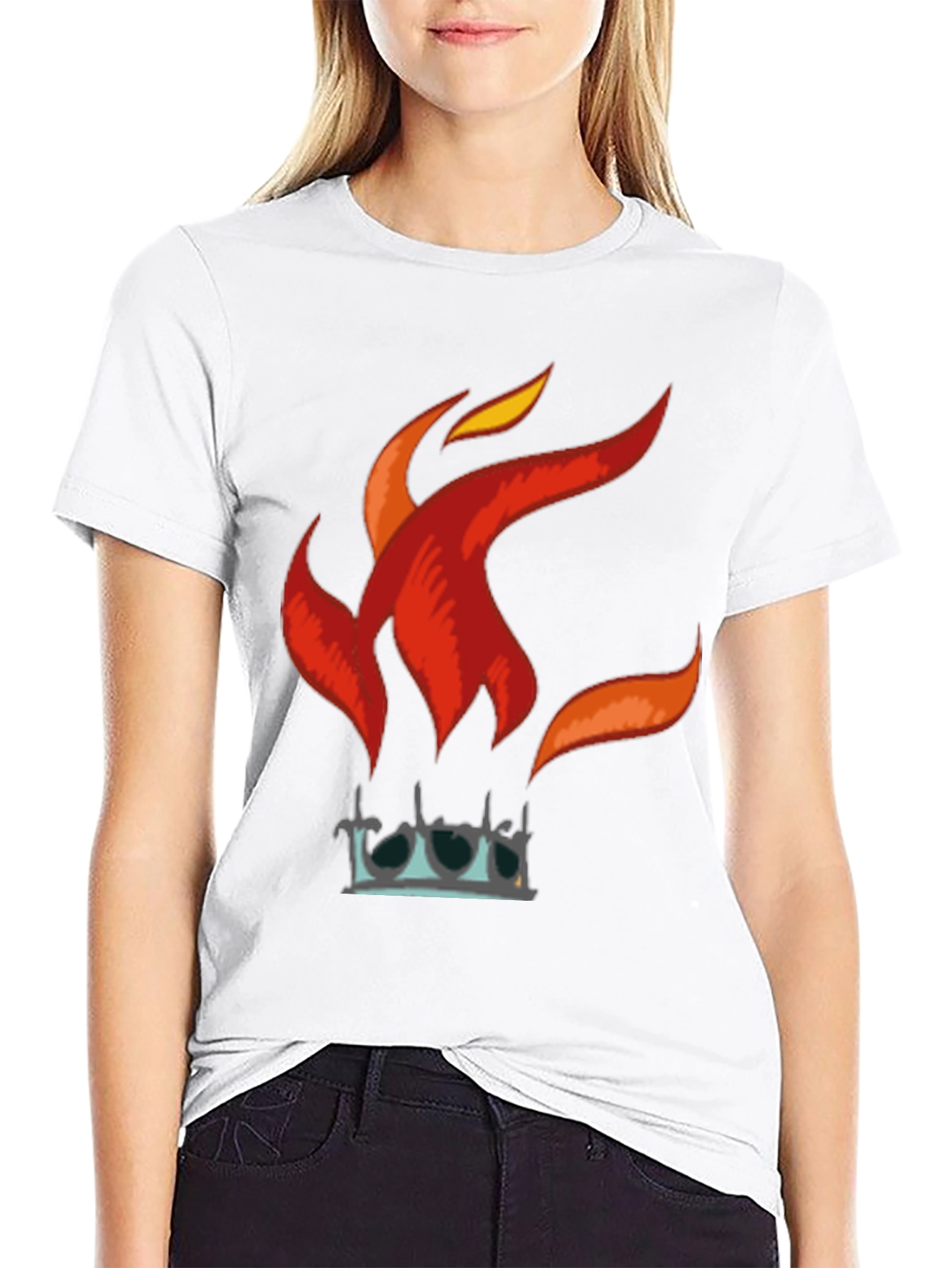 Fiery Crown Graphic T-Shirt - Bold Black Tee