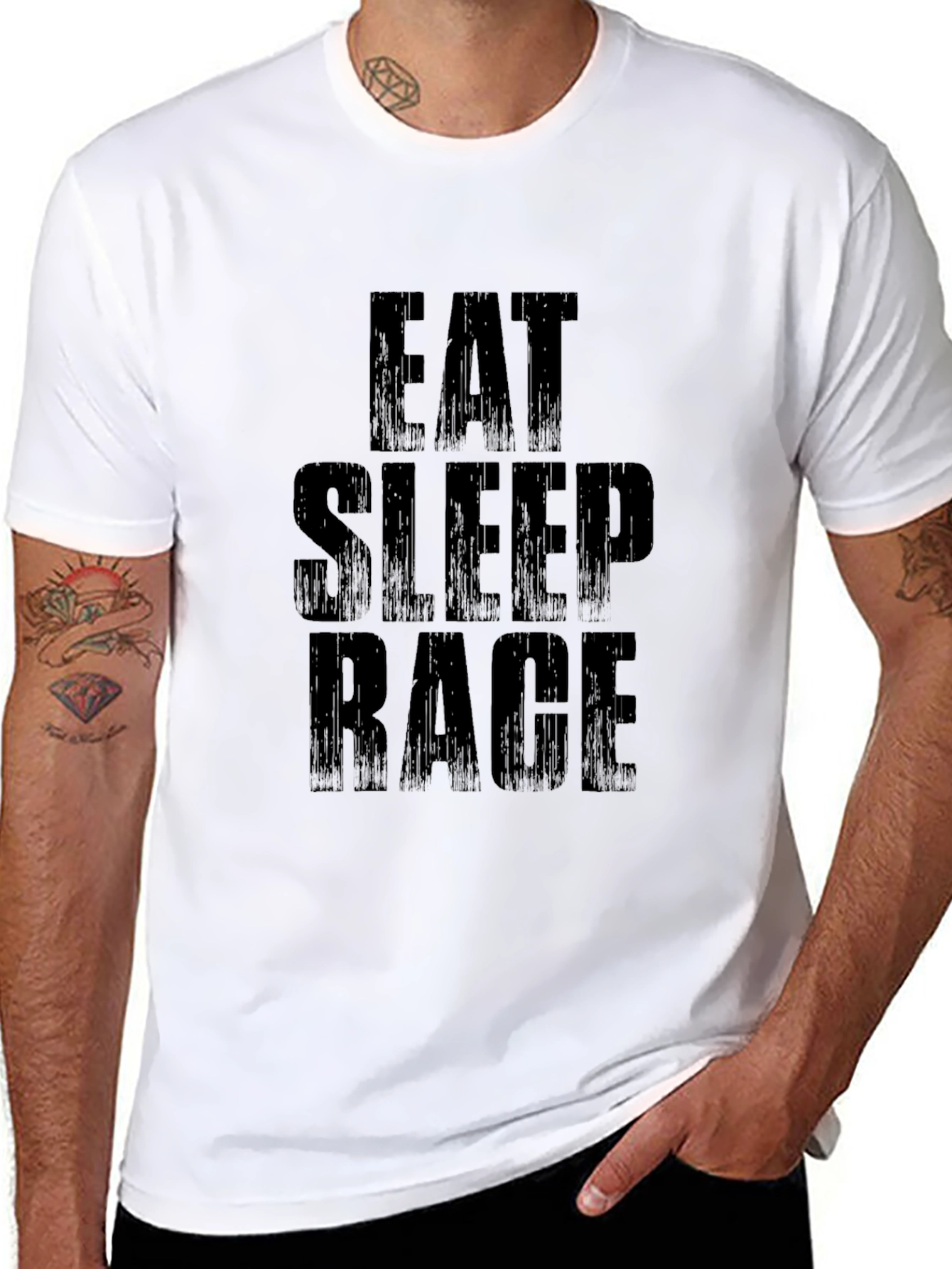 Eat Sleep Rage T-Shirt - Black Crew Neck Tee
