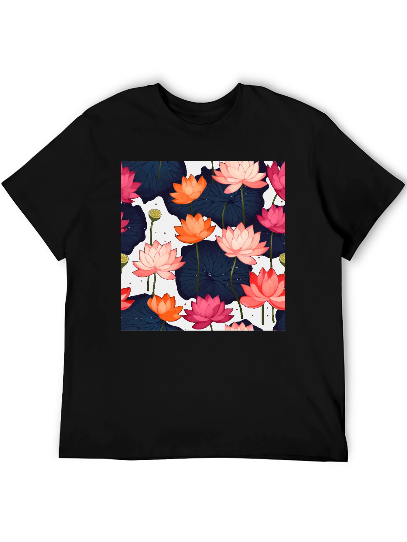 Lotus Flower Graphic T-Shirt