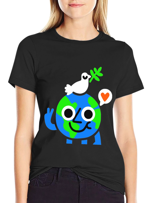 Earth Peace Graphic T-Shirt - Eco Friendly Fashion