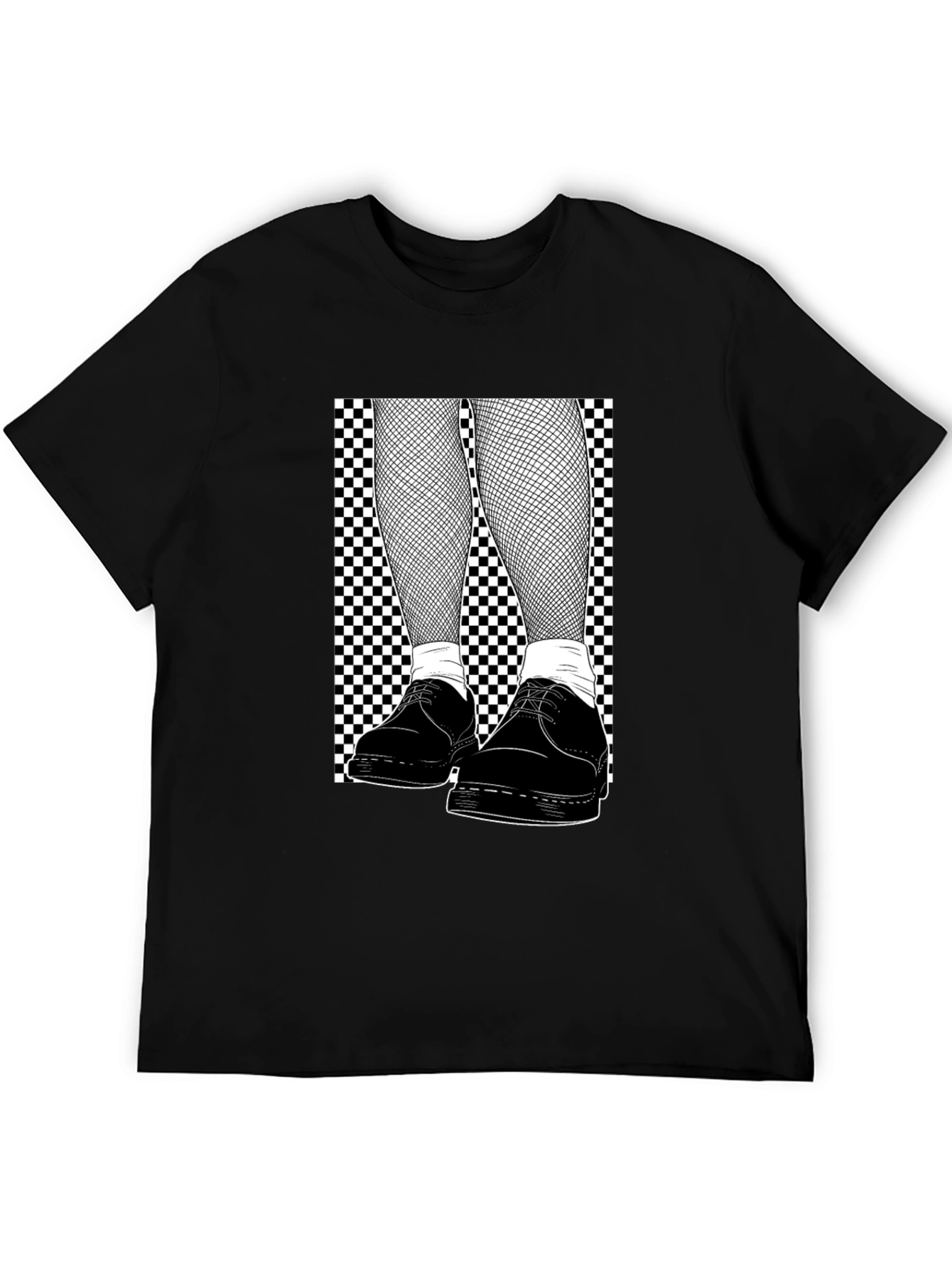Checkered Style Graphic Tee