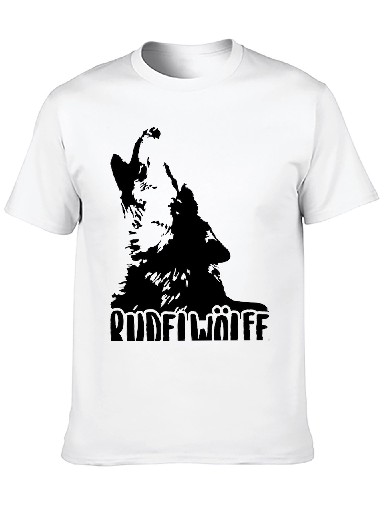 Black Wolf Silhouette Graphic T-Shirt