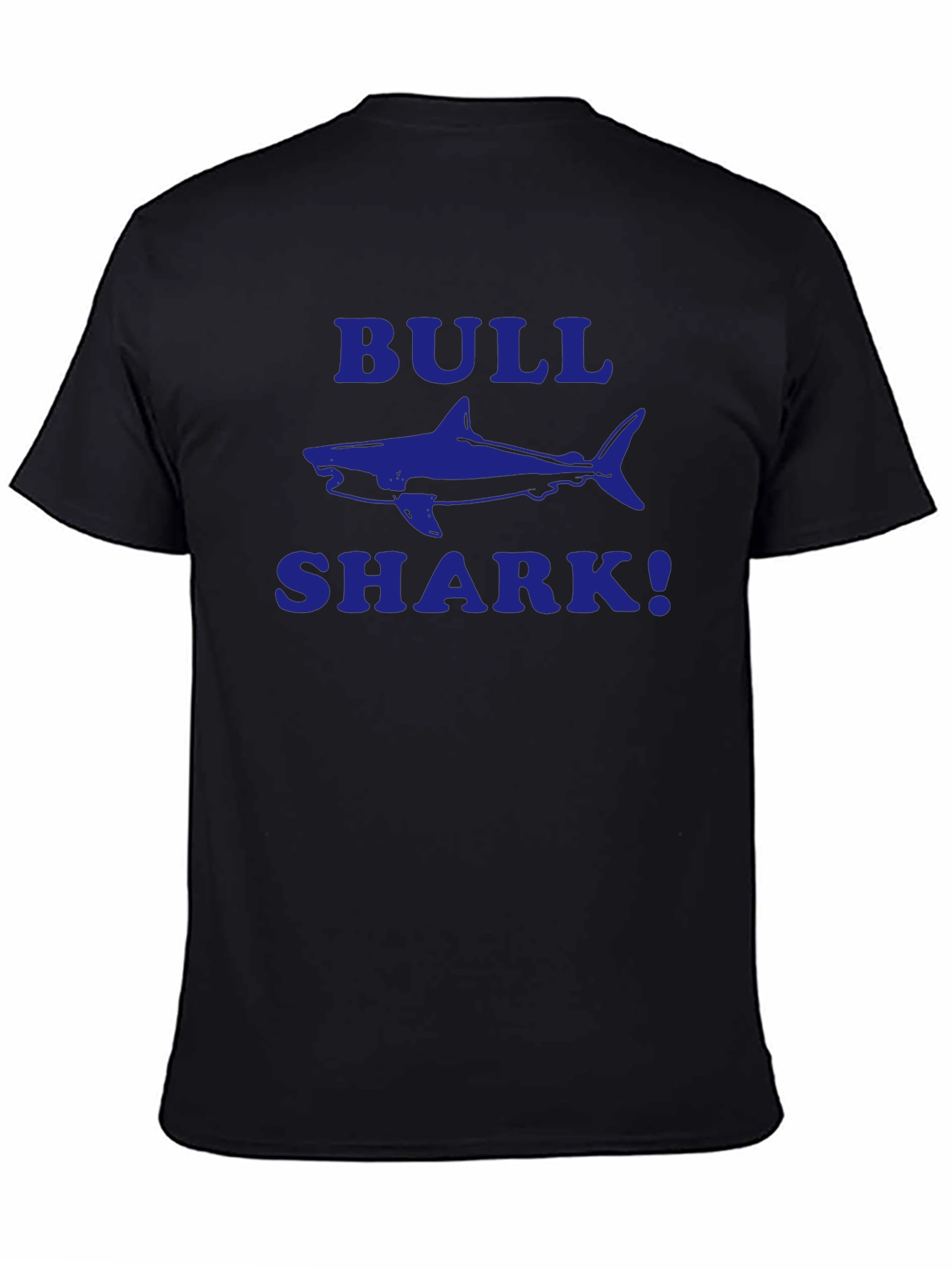 Bull Shark Graphic Tee - Black Cotton T-Shirt