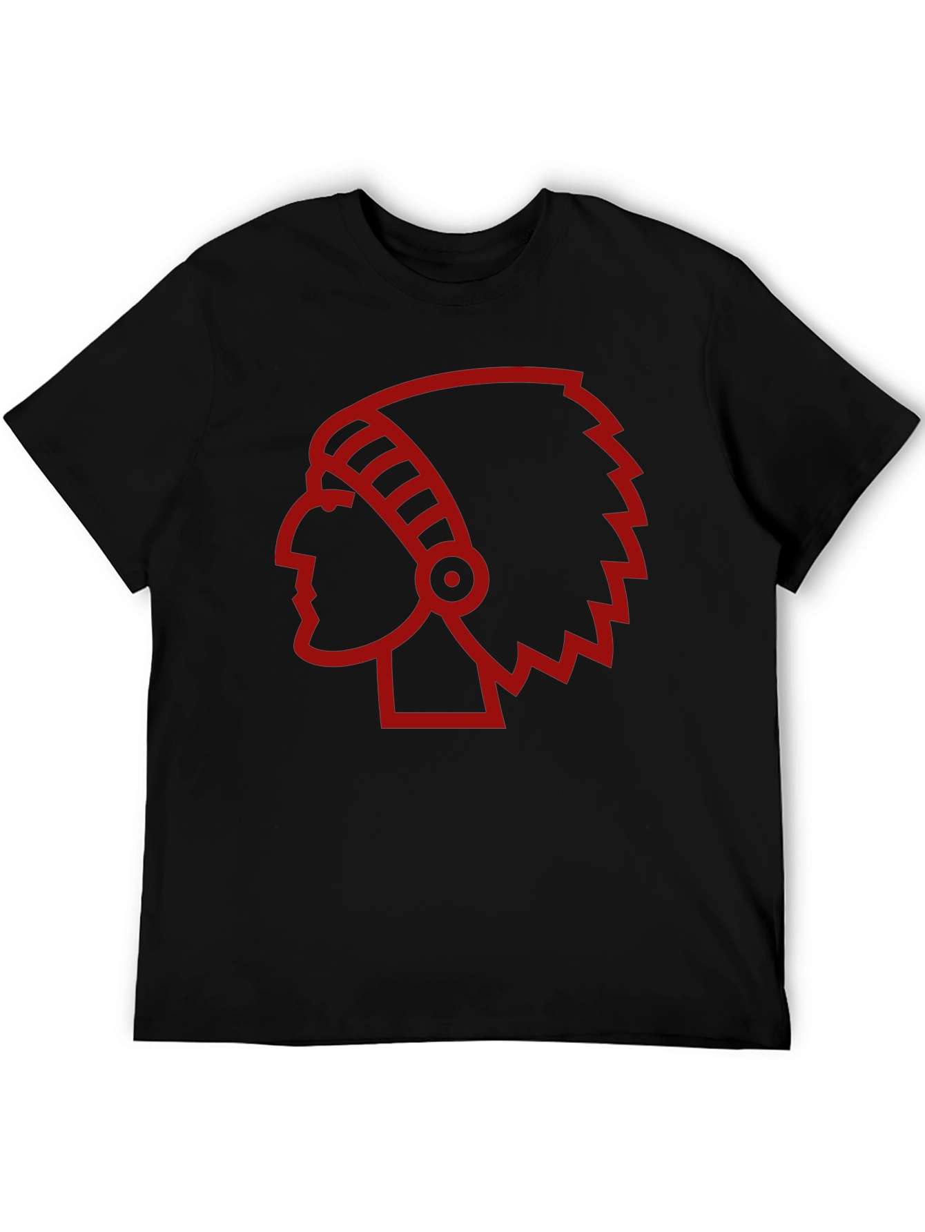 Red Indian Chief Head T-Shirt