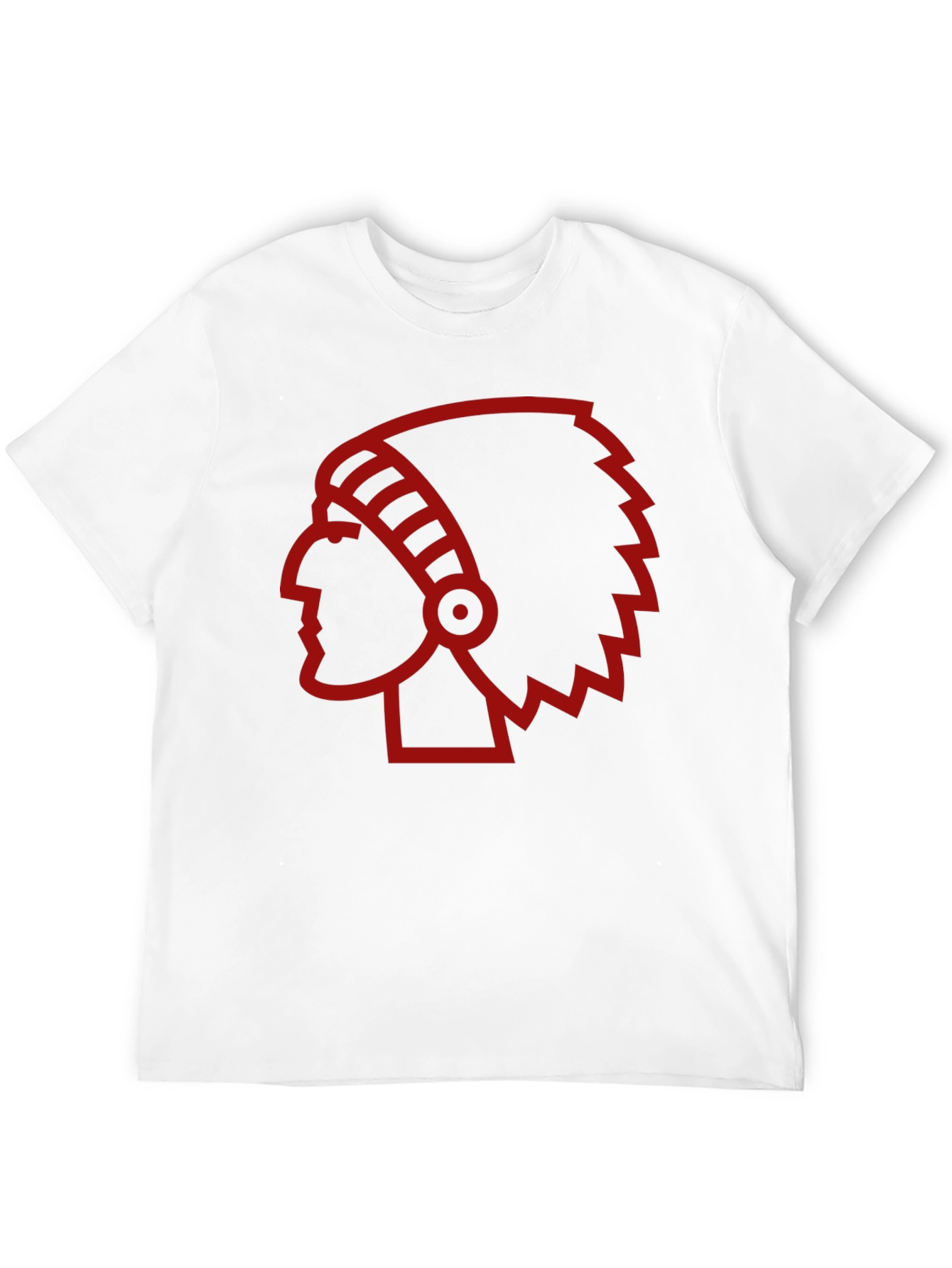 Red Indian Chief Head T-Shirt